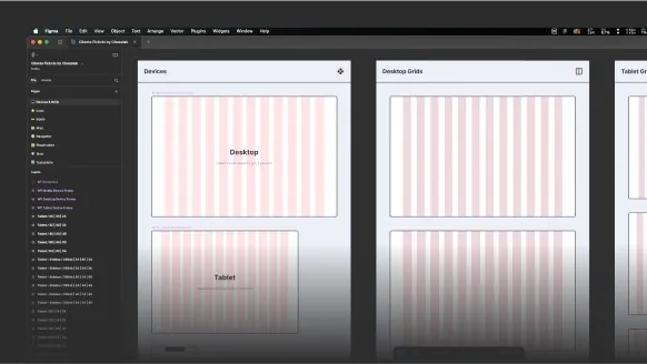 Estação de trabalho com layout responsivo em revisão